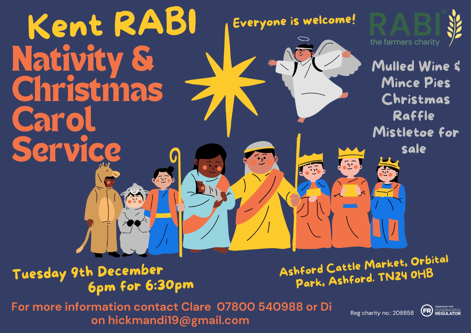 Kent RABI Nativity and Christmas Carols Event Poster