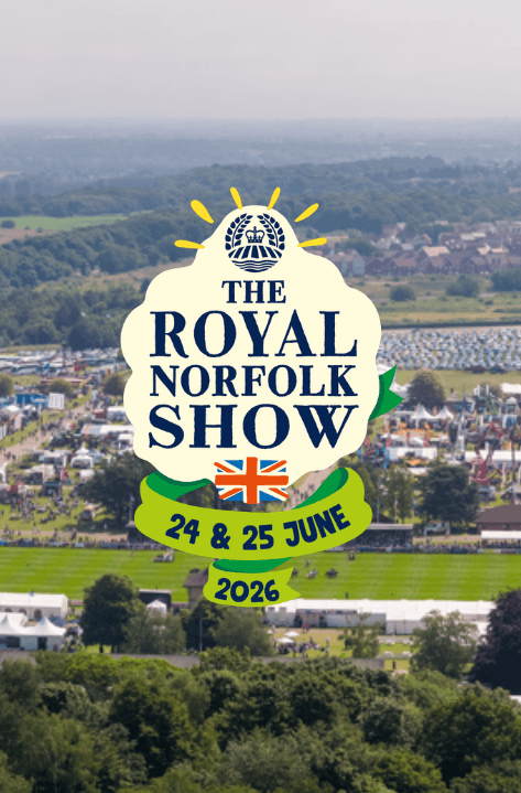 RABI-Royal-Norfolk-Show-2026-volunteers Royal Norfolk Show 2025 logo with event dates 25 & 26 June over a showground background.